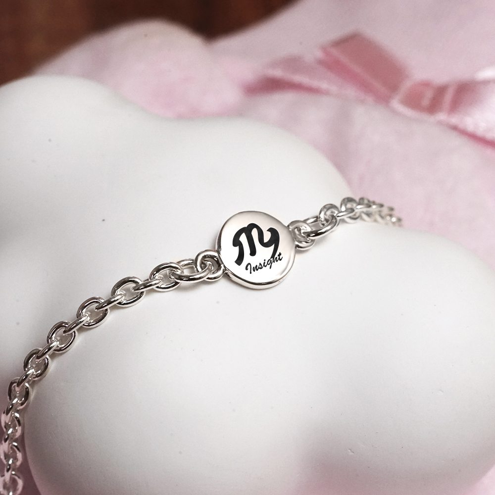 十二星座 彌月祝福手鍊 新生兒禮物 925純銀 兒童手鍊 客製化刻字訂製 生日禮物