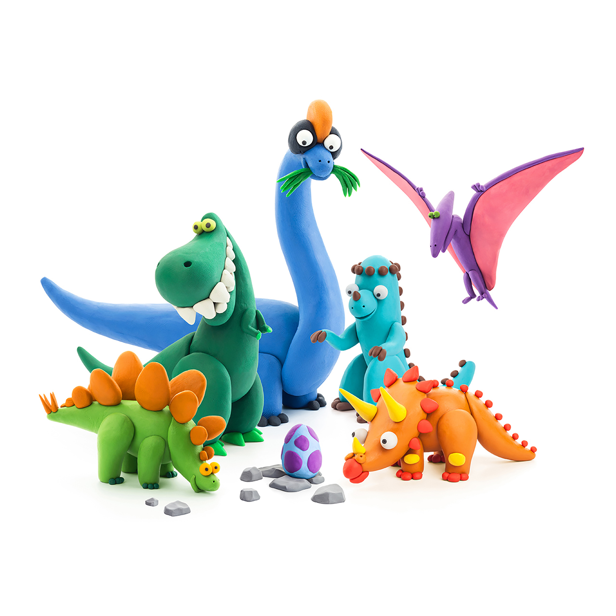 Hey Clay 智塑輕黏土-威力恐龍組(17件組)