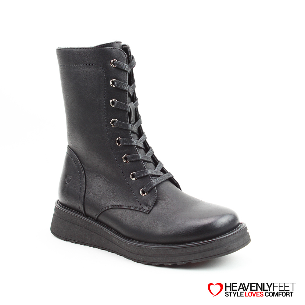 【HEAVENLY FEET】英國舒適品牌 | Martina4中筒靴 黑色