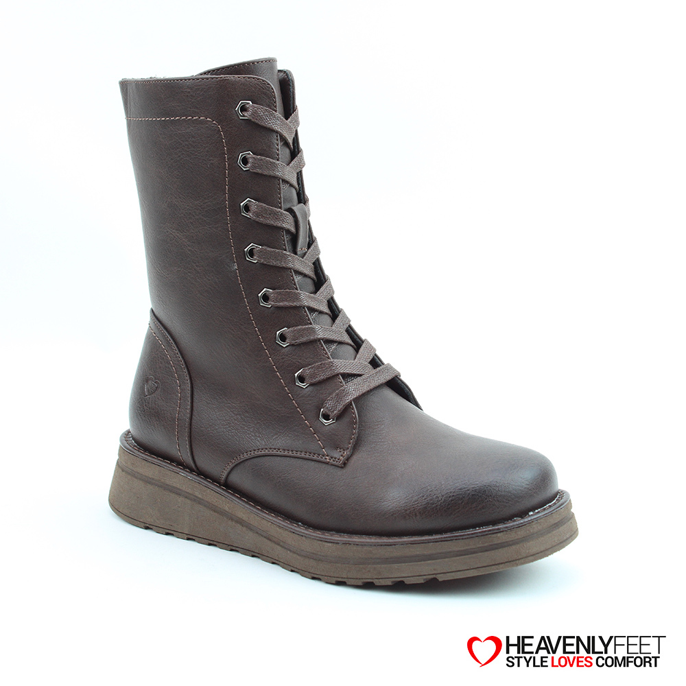 【HEAVENLY FEET】英國舒適品牌 | Martina4中筒靴 巧克力色