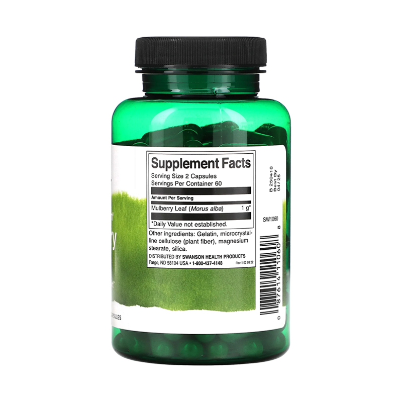 Swanson, Mulberry Leaf, 500 mg, 120 Capsules