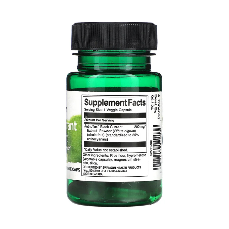 Swanson Black Currant 200 mg  , 30 Capsules