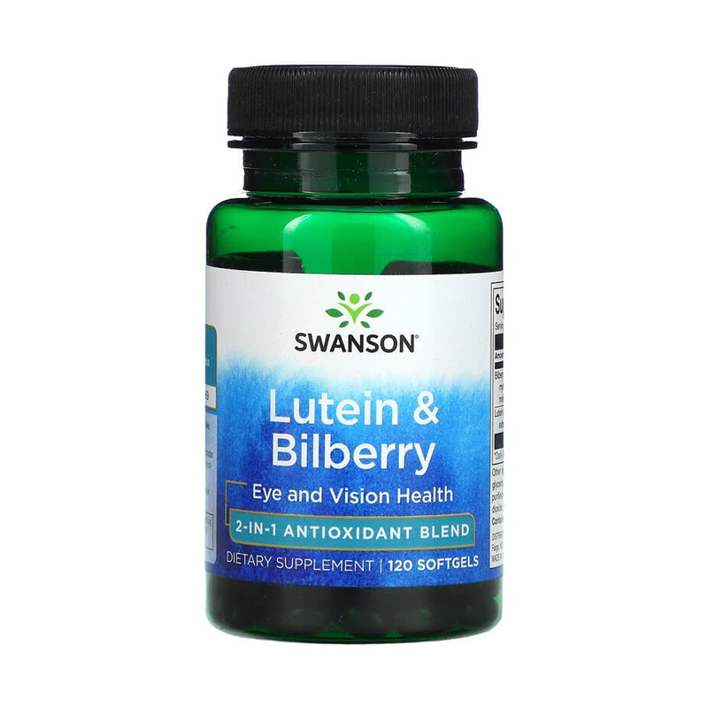Swanson Lutein & Bilberry 2 in 1 , 120 Capsules