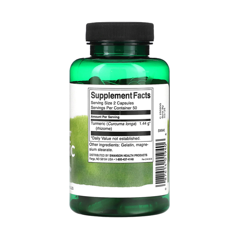 Swanson Premium Turmeric 720mg, 100 Caps