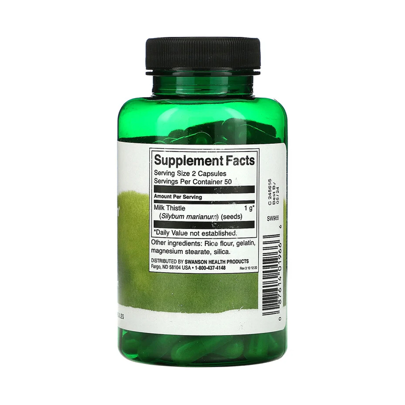 Swanson Premium Milk Thistle 500mg, 100 Caps