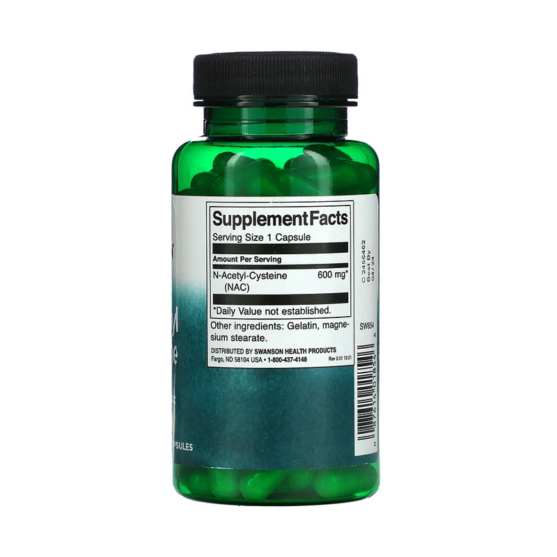 Swanson Premium N-Acetyl Cysteine ,600 mg , 100 Capsules