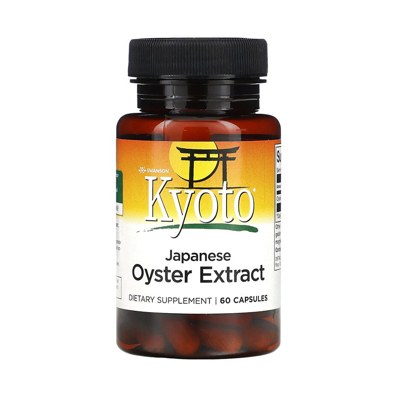 Swanson Kyoto Brand Japanese Oyster Extract, 500 mg, 60 Capsules