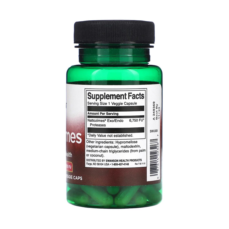 Swanson Ultra Nattozimes ,6750FU, 60 Veg Caps