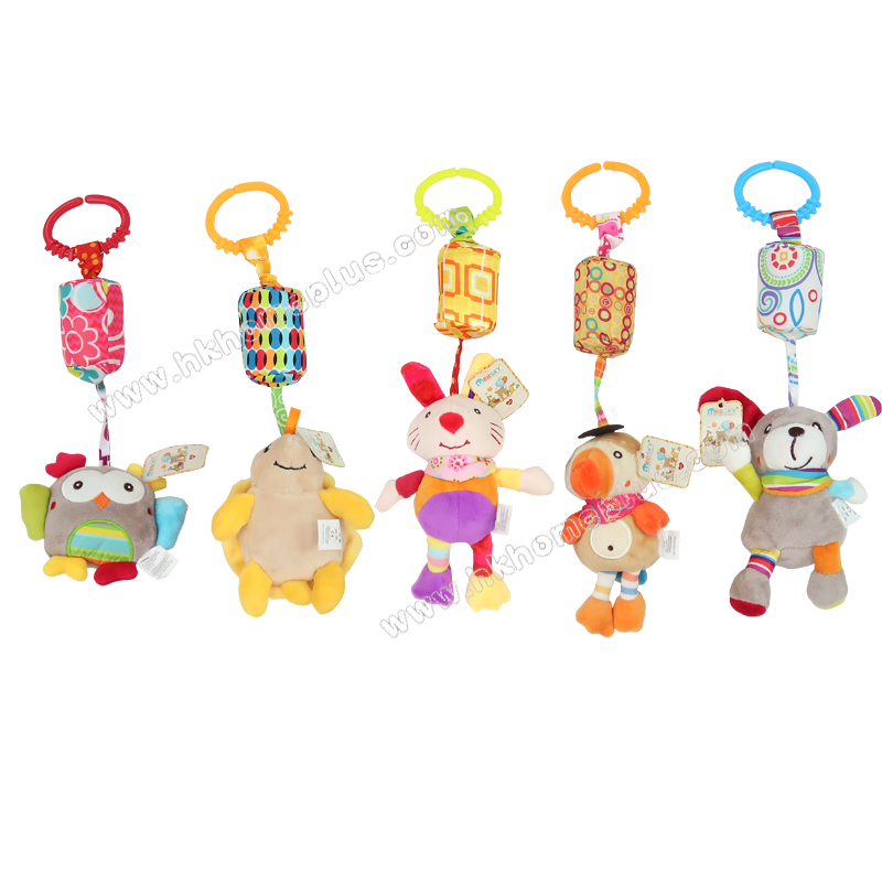 嬰兒可愛動物手推車風鈴玩具