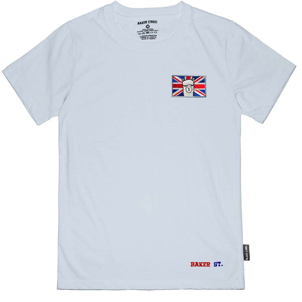 Alpaca The Union Jack 黑標系列 英國羊駝 刺繡 短袖T恤