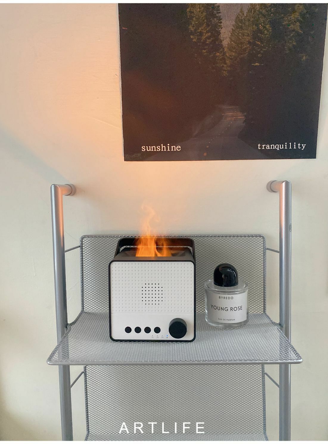 簡約白噪音七彩火焰香薰機