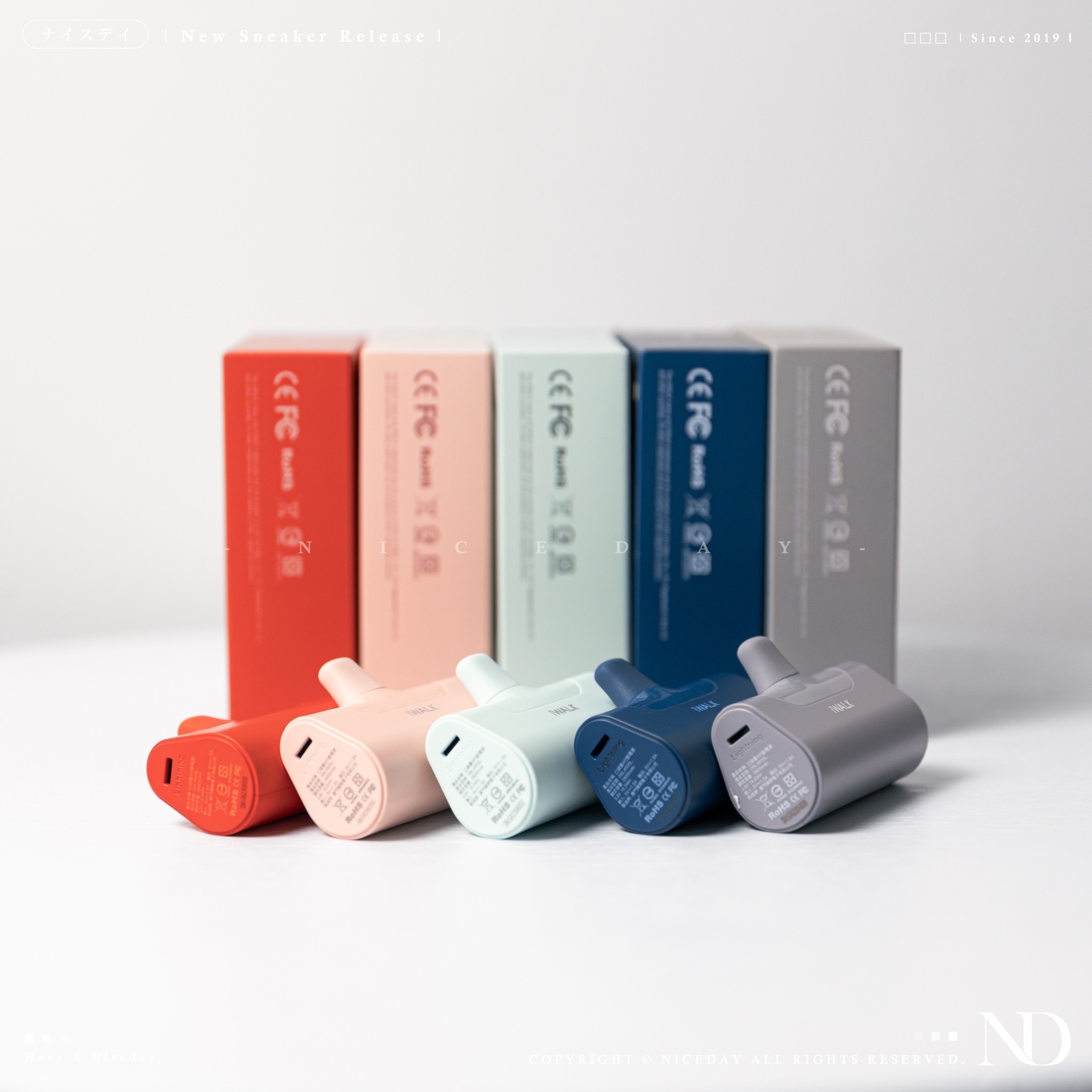 NICEDAY 現貨 Iwalk 4代 4500mah 5色 行動電源 口袋隨行 直插式 Type-C接頭 蘋果專用