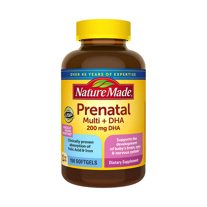 (New Packaging)Nature Made Prenatal Multi + DHA, 150 Softgels[EXP:10/2026]