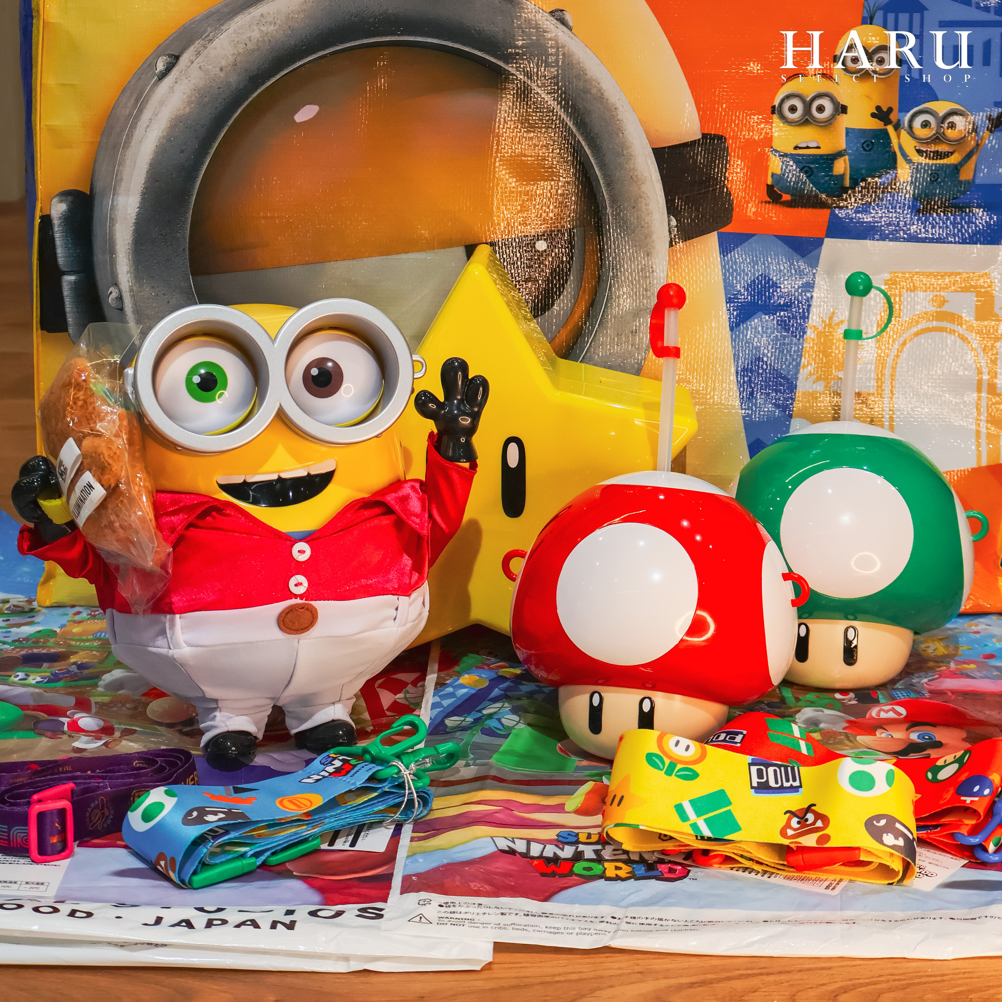 現貨 USJ 日本大阪 環球影城限定 無敵星星爆米花桶 小小兵爆米花桶 瑪利歐 蘑菇水壺