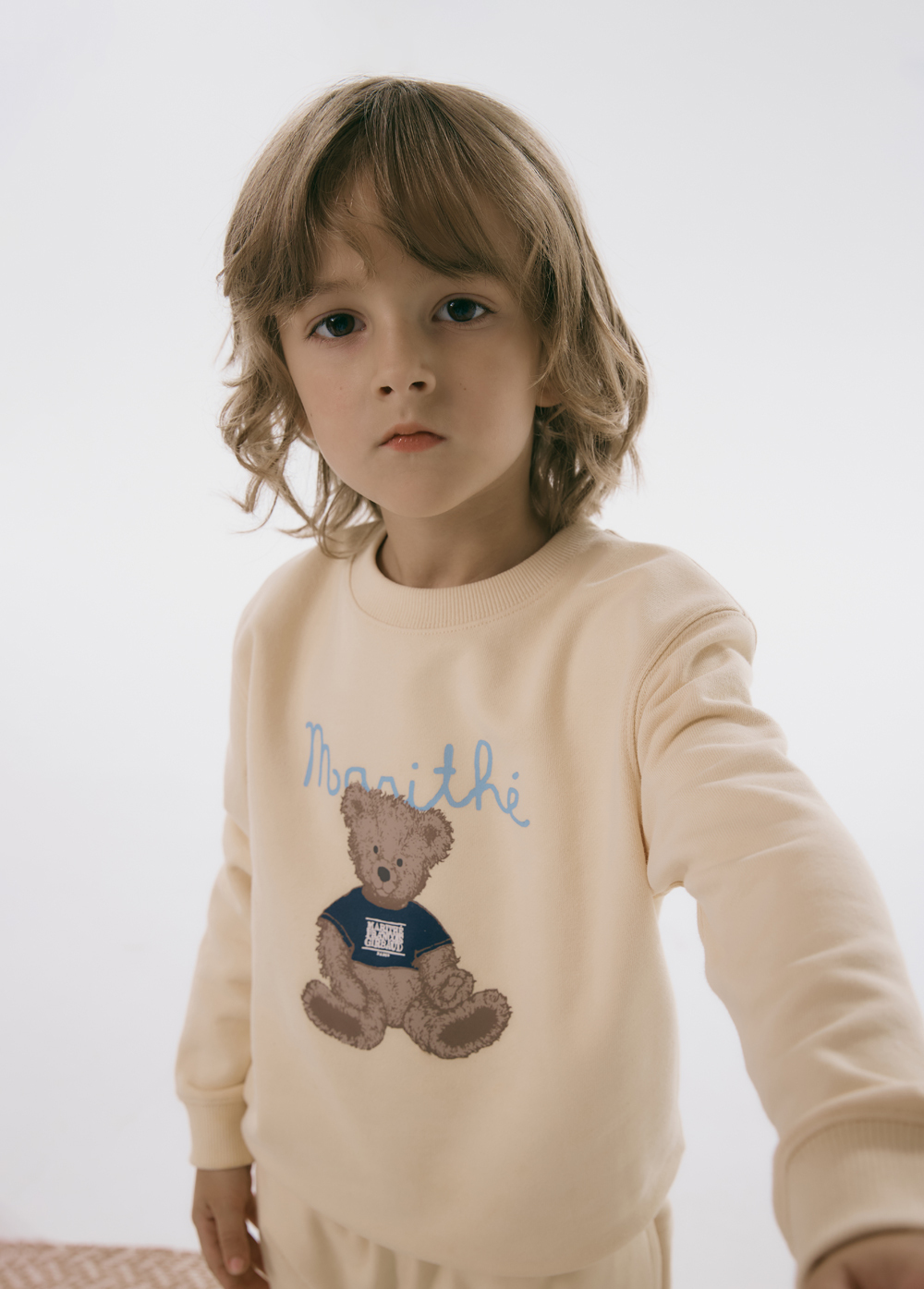 Marithe Francois Girbaud ENFANT MARI BEAR SWEATSHIRT light yellow