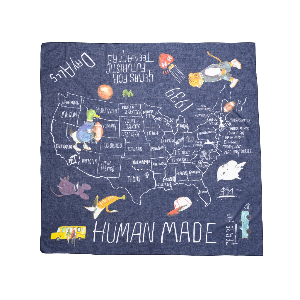 2023AW HUMAN MADE BANDANA STOLE 方巾 桌巾 鴨子 大 小 2色 現貨