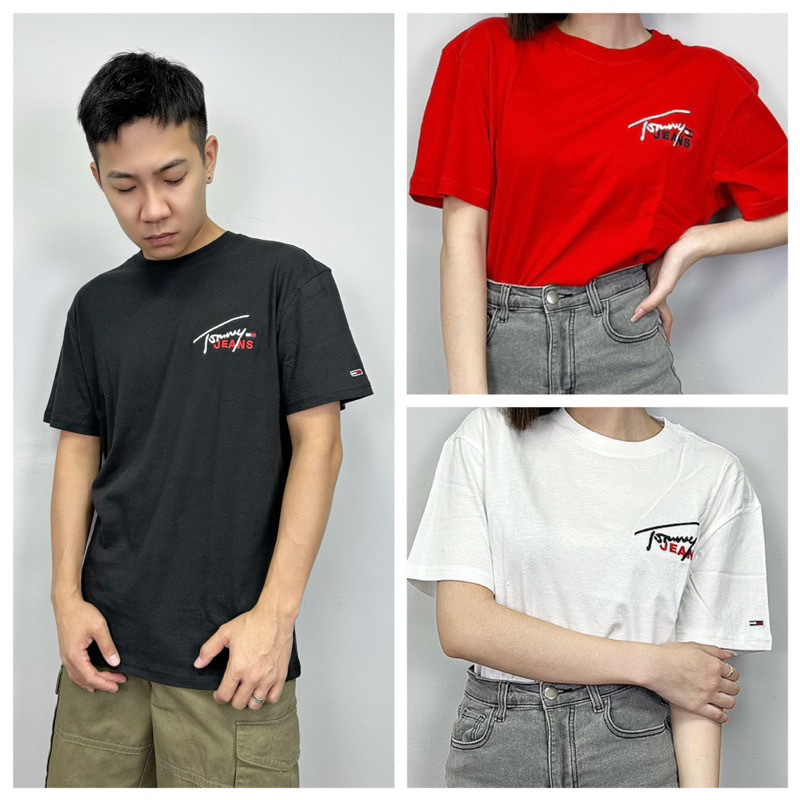Tommy Jeans 側邊電繡草寫字母 短袖上衣 短T