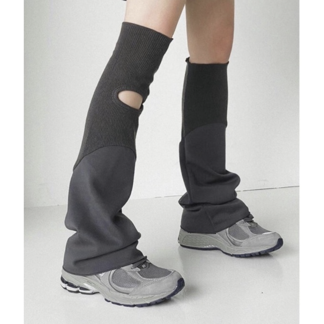 【JINNEE】韓國🇰🇷拼接 鏤空 襪套 泡泡襪 長襪 滾邊設計