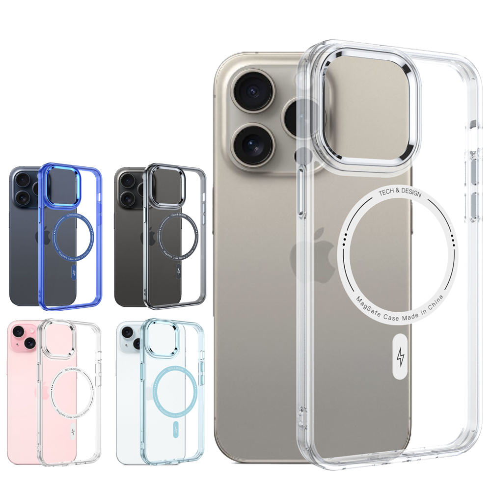 TOTU 拓途 iPhone 15/15 Plus/15 Pro/15 Pro Max 手機殼防摔殼保護殼磁吸合金框 晶琅