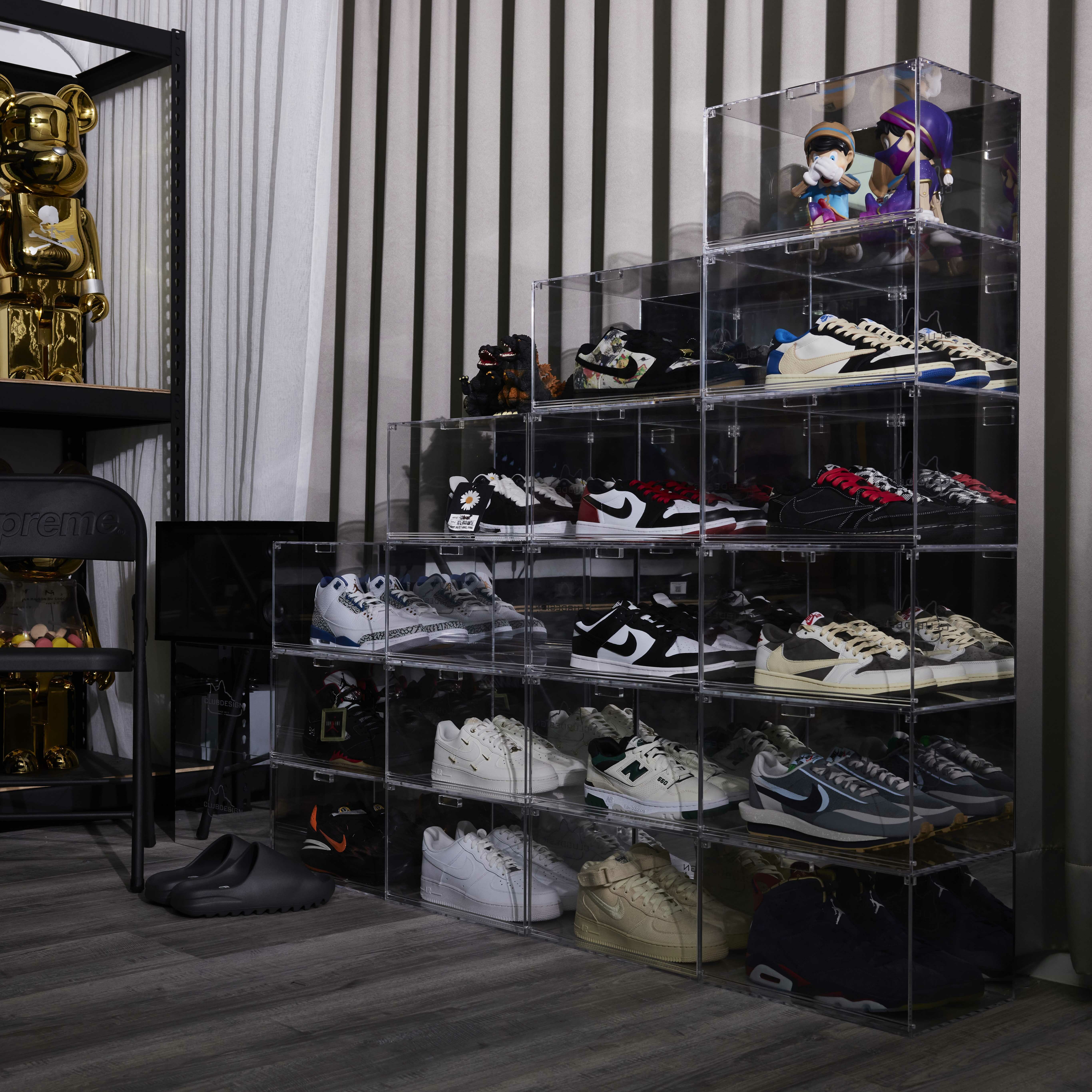 CLUB DESIGN ACRYLIC SHOE BOX 球鞋收納 鏡面展示盒 磁吸式壓克力盒