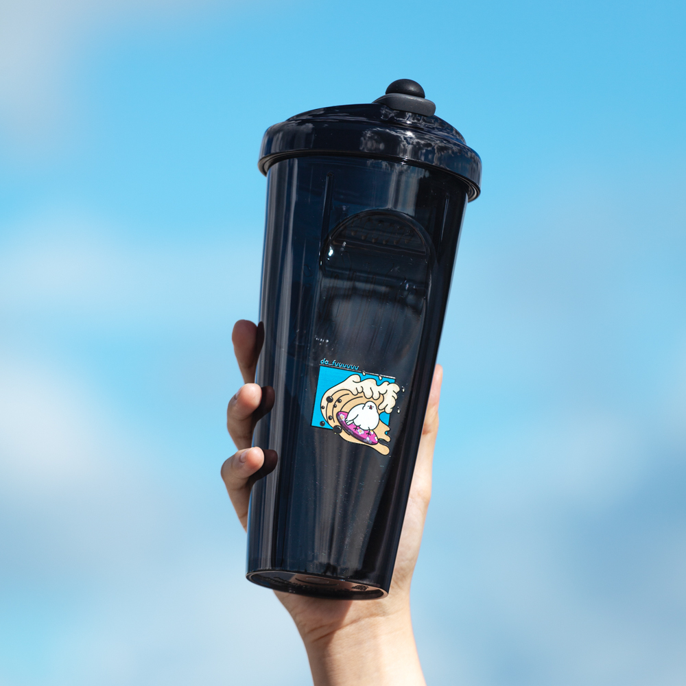 漂浮珍奶杯｜珍奶衝浪 大福插畫聯名款