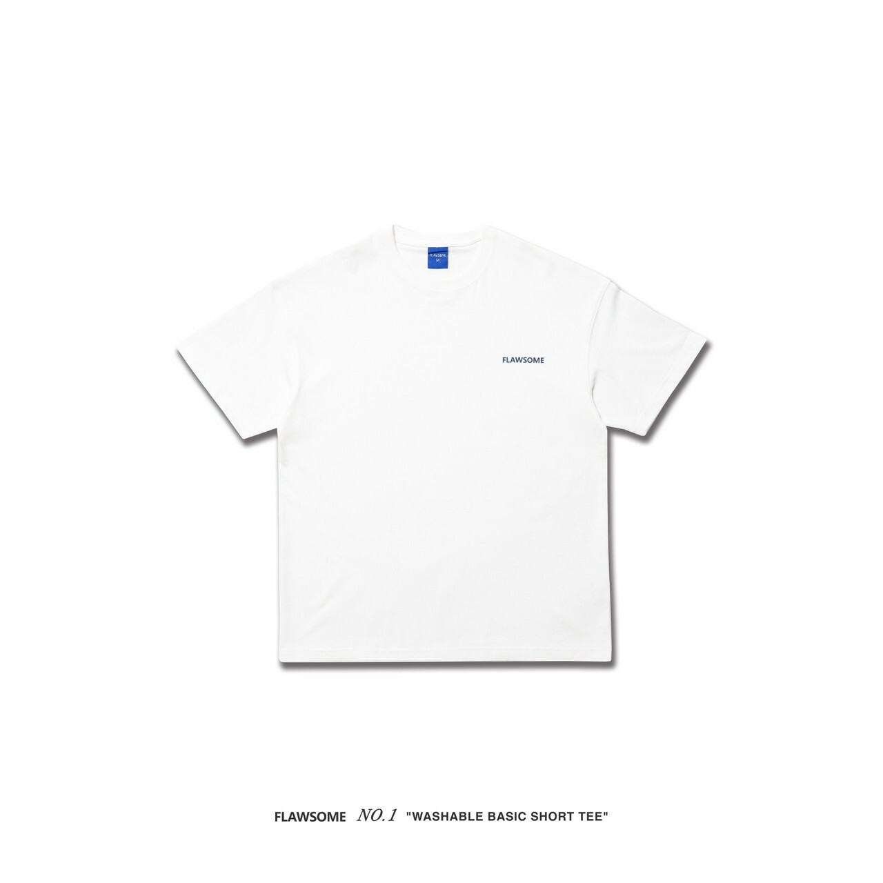 FLAWSOME NO.1 "WASHABLE BASIC SHORT TEE" 白