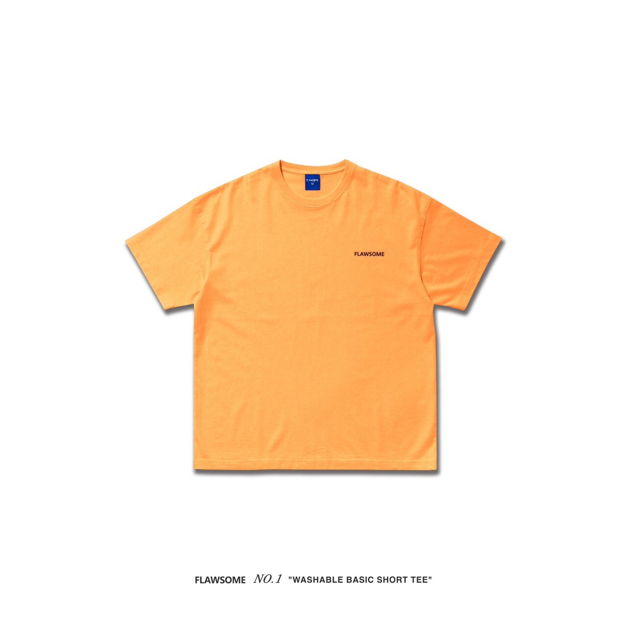 FLAWSOME NO.1 "WASHABLE BASIC SHORT TEE" 橘