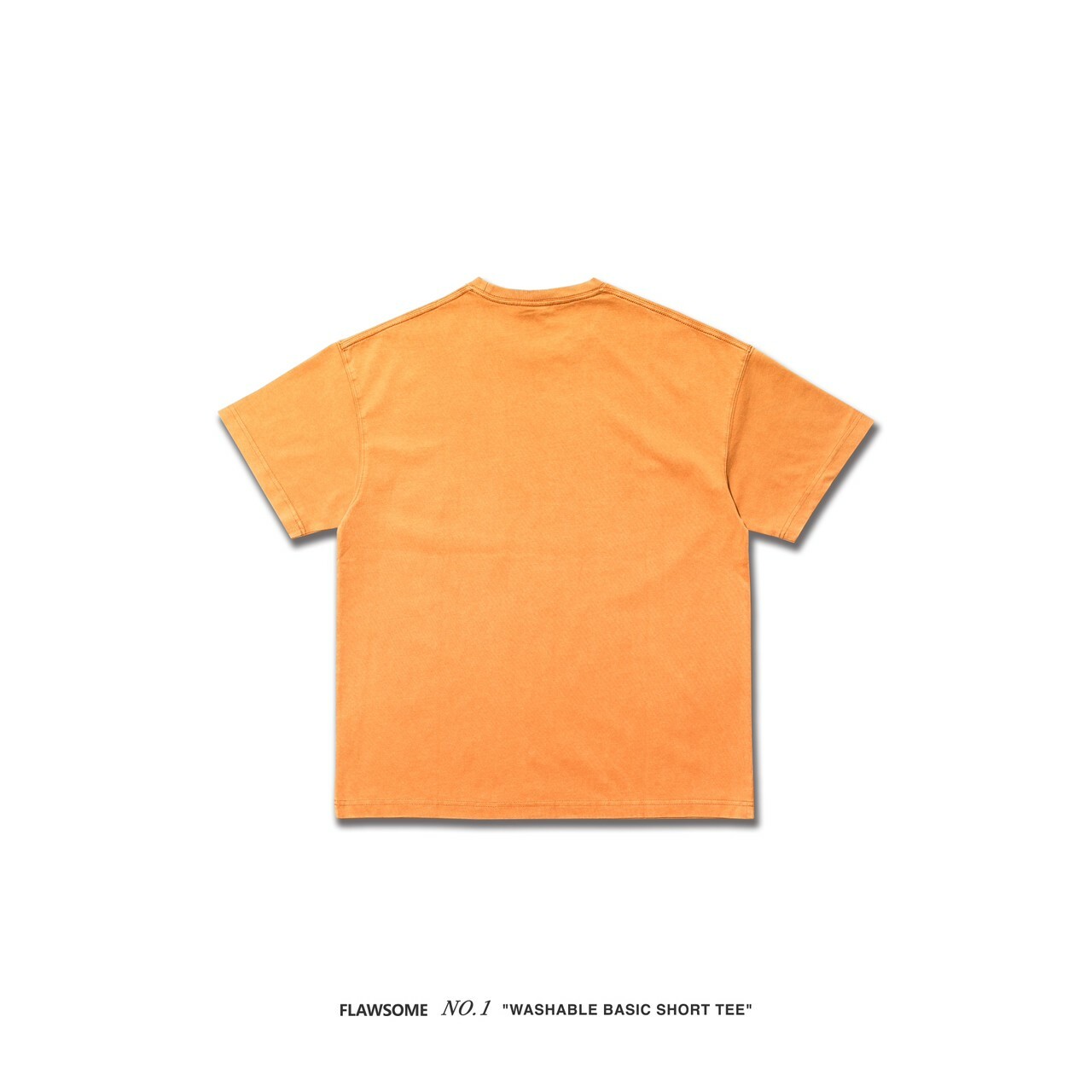 FLAWSOME NO.1 "WASHABLE BASIC SHORT TEE" 橘