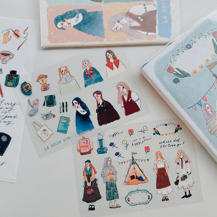 露營生活 透明貼紙 2張一組｜甜蜜生活