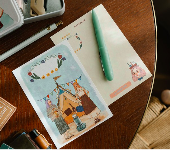 音樂女孩 明信片｜甜蜜生活