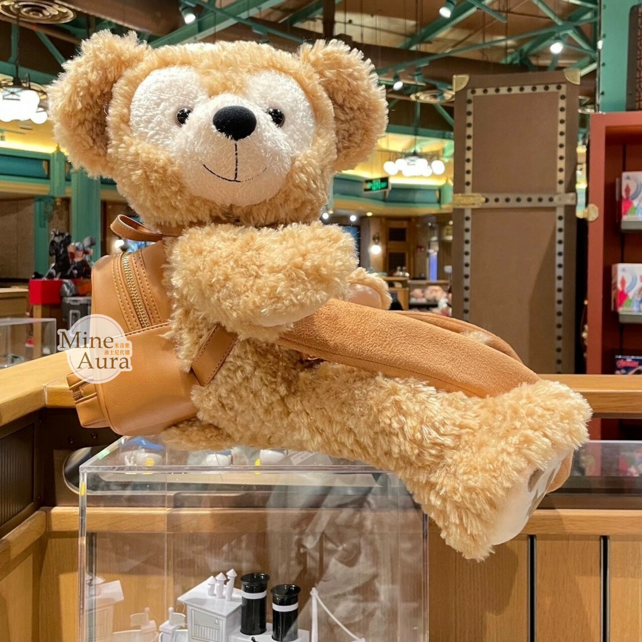 達菲 Duffy 絨毛娃娃 趴趴 設計 造型 後背包 雙肩包 -上海迪士尼樂園