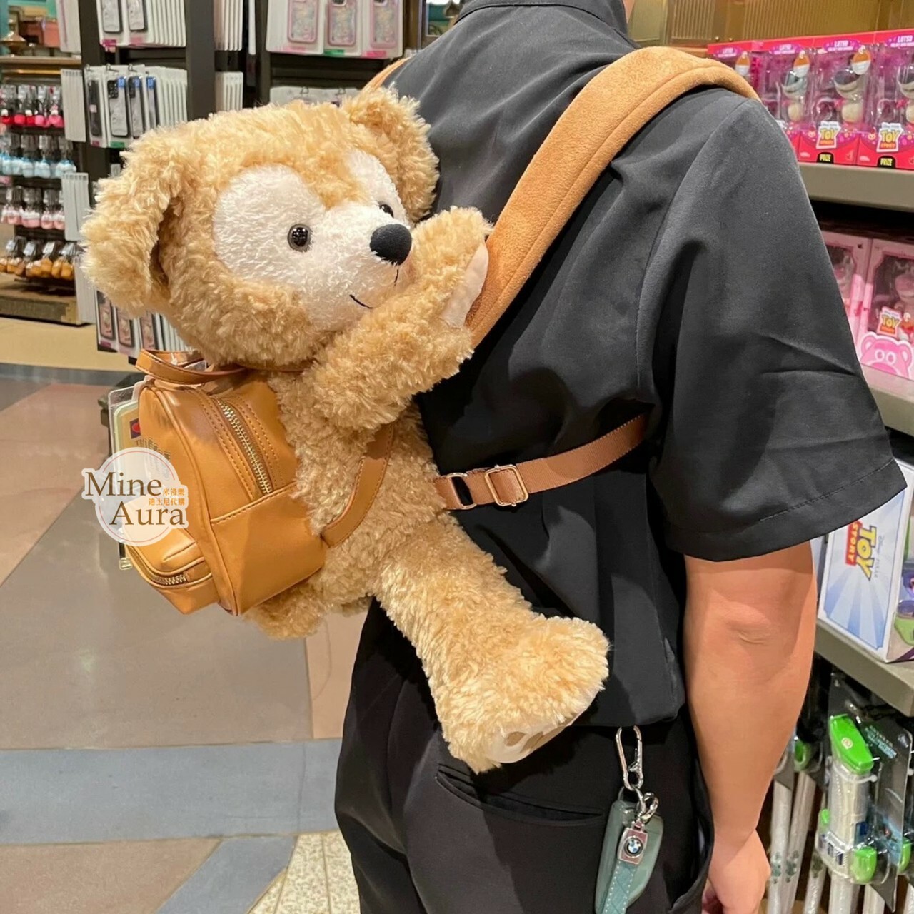 達菲 Duffy 絨毛娃娃 趴趴 設計 造型 後背包 雙肩包 -上海迪士尼樂園