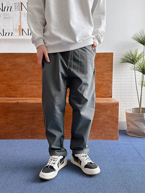 上寬下窄 質感輕薄 錐形工作長褲