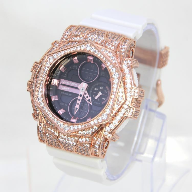 玫瑰金 Mini-G 改裝手錶 GMA-S140M-7A - 玫瑰