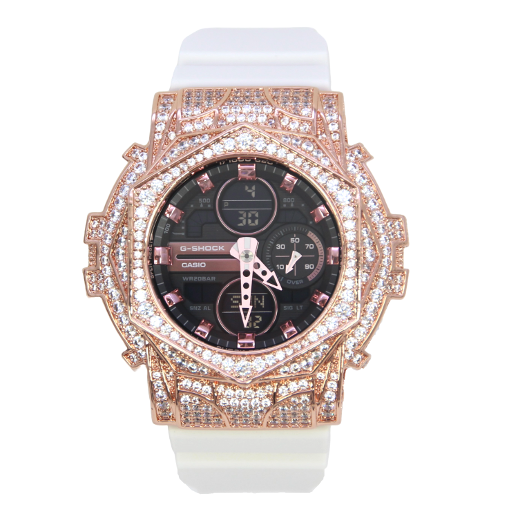 玫瑰金 Mini-G 改裝手錶 GMA-S140M-7A - 玫瑰