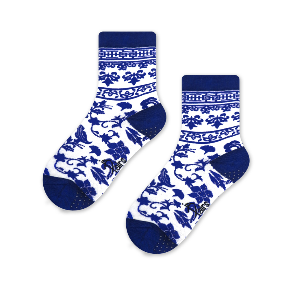 青花瓷・含苞待放｜童襪