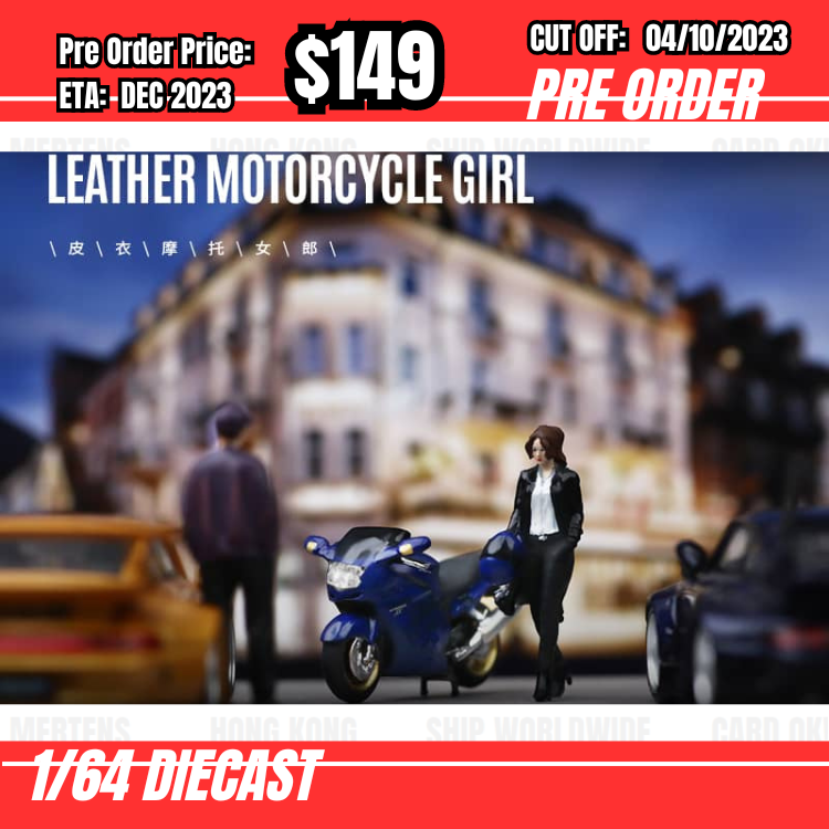 PO-$149 * Moreart *  1:64 Leather Motorcycle Girl [OD27/09]