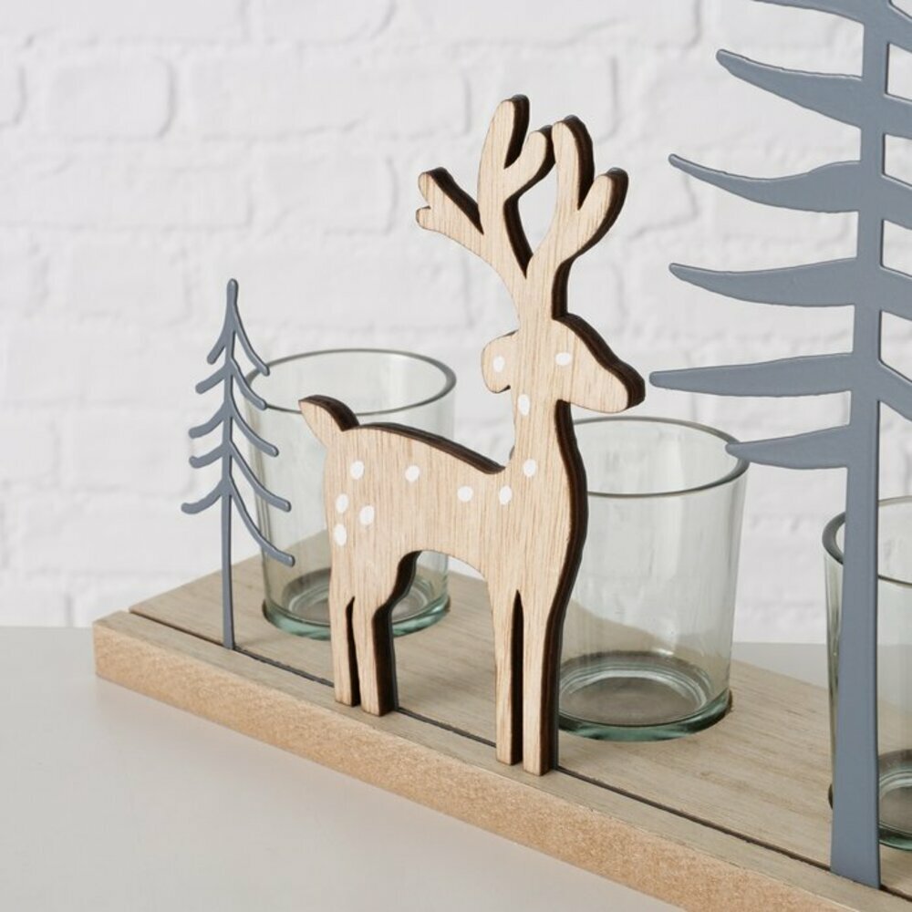 德國Boltze 麋鹿造型燭台2入