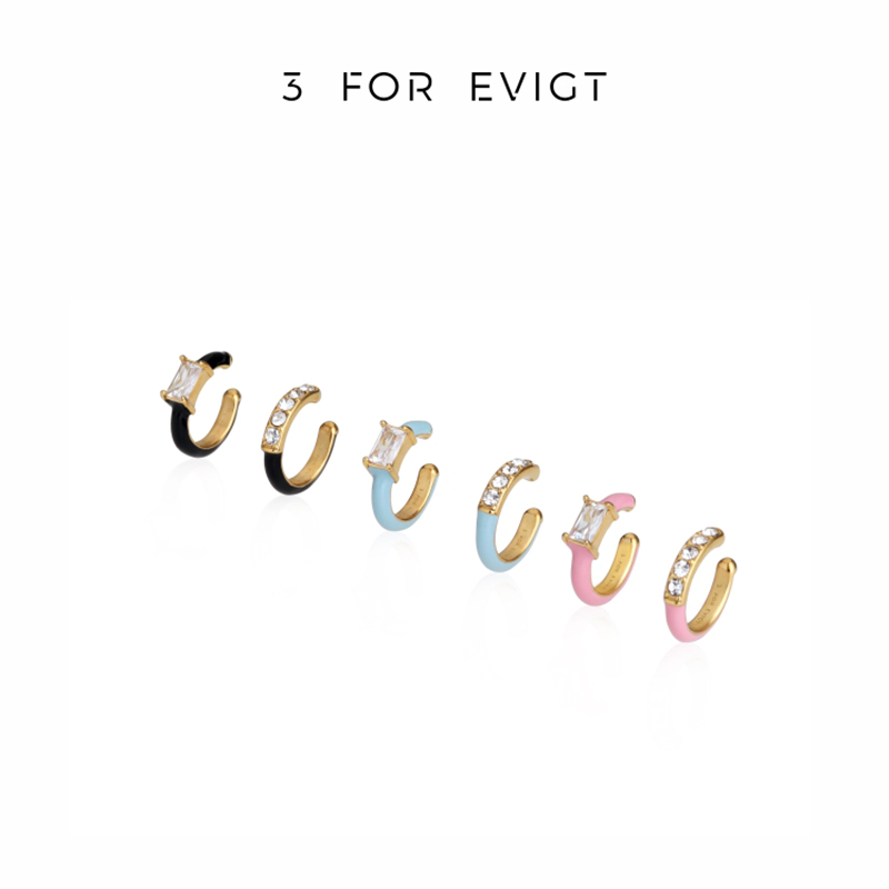 【3 For Evigt】原創設計 | 彩虹系列 ｜ 冰晶/光點耳夾