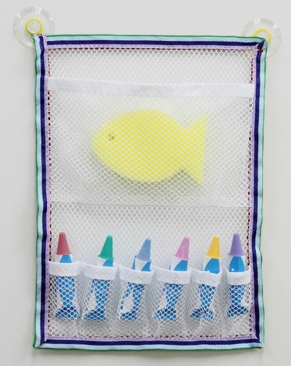 KITPAS 可水洗米製蠟筆浴室畫畫組-黃色小魚 Rice bran Wax Bath Crayons 6 Colors Set-Yellow sponge