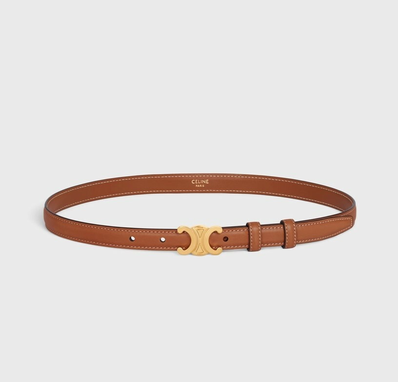 TCL07765 CELINE Small Triomphe Belt In Natural Calfskin Tan #45AX63A78.04LU (E)