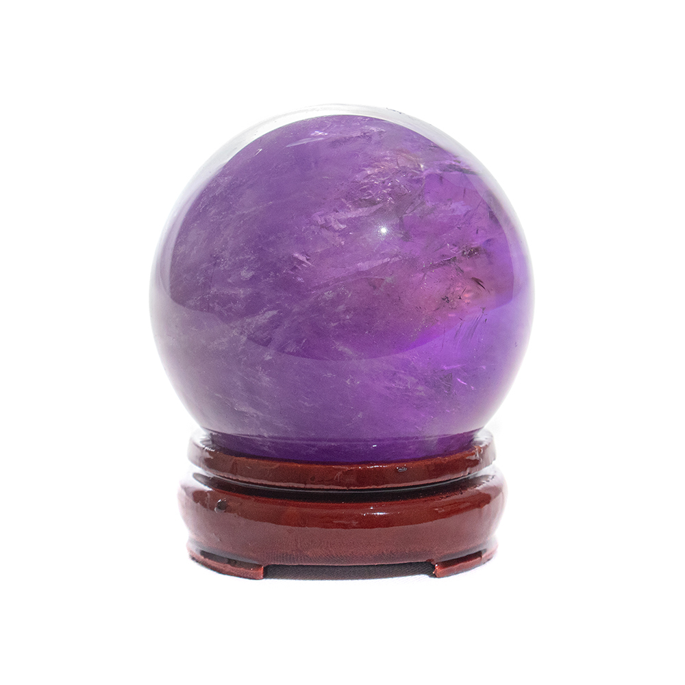 紫水晶球 直徑7.4cm 富貴貴人