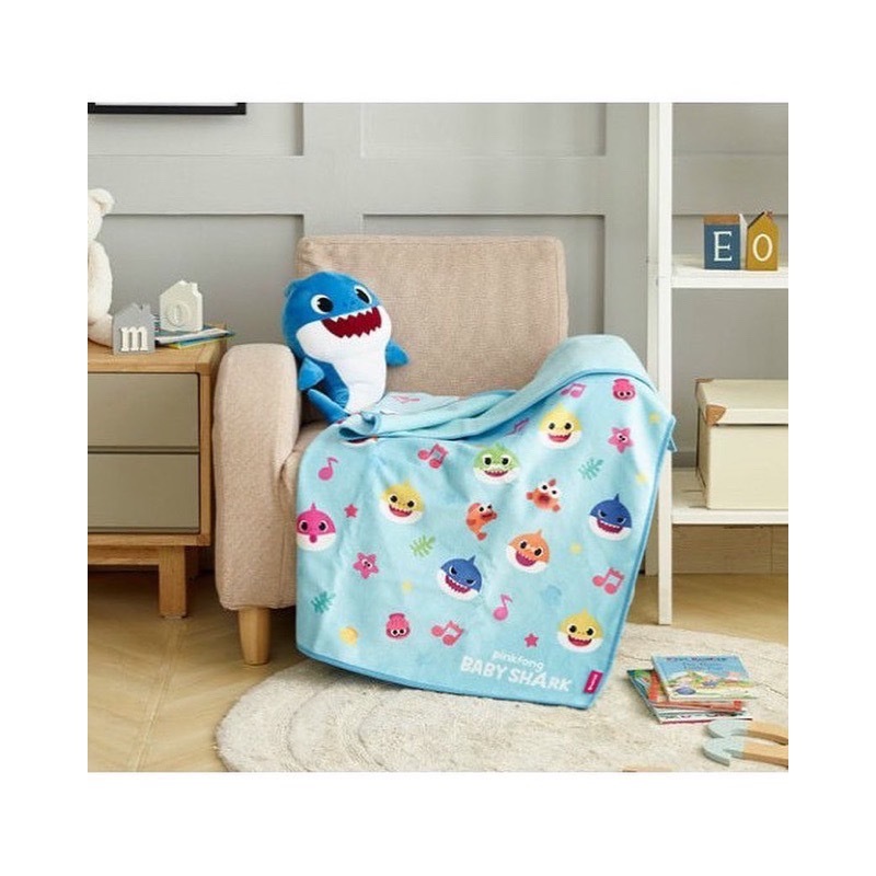 韓國日用品代購_鯊魚寶寶*碰碰弧防靜電毯毯
