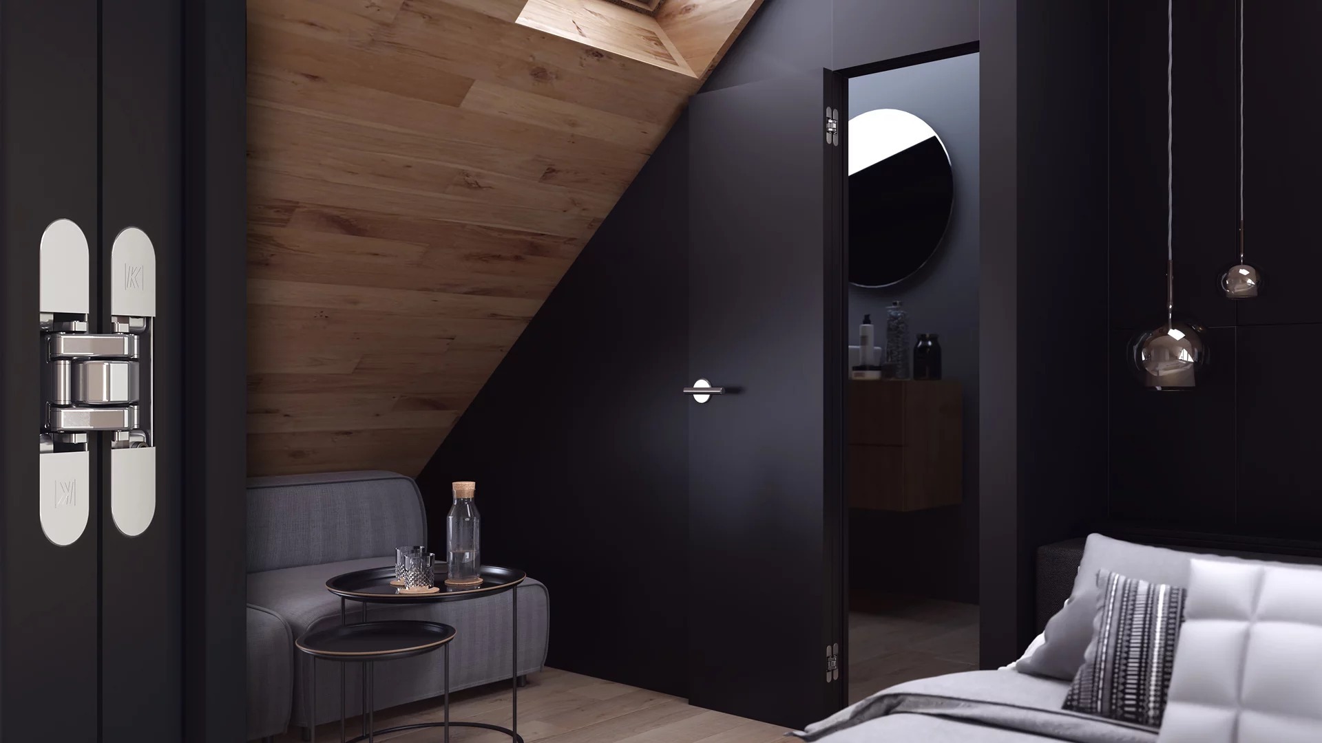 ATOMIKA KARAKTER K8080 意大利 三邉調節暗鉸 - 灰色