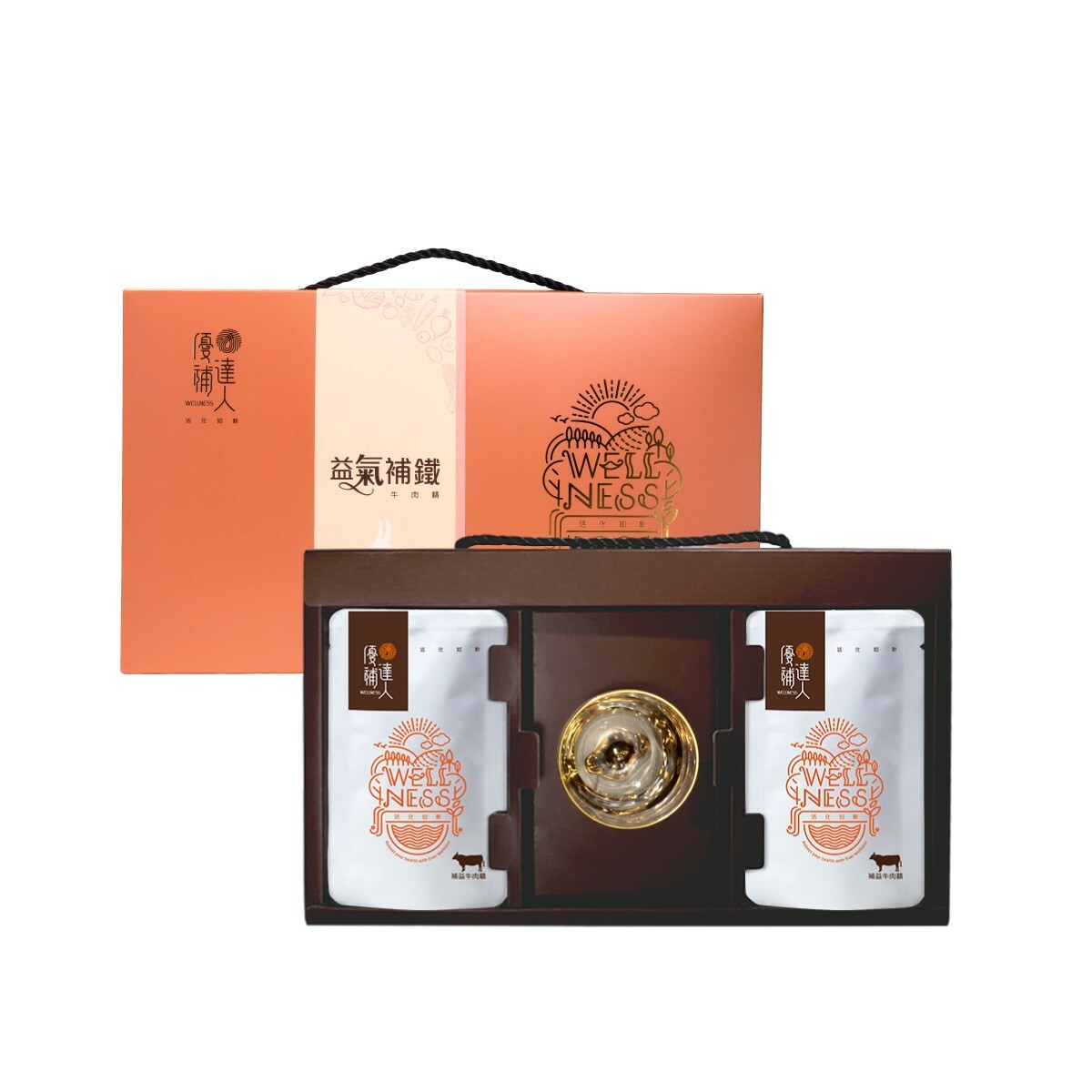 【益氣補鐵牛肉精】常溫60ML*6包 +黃金杯禮盒組