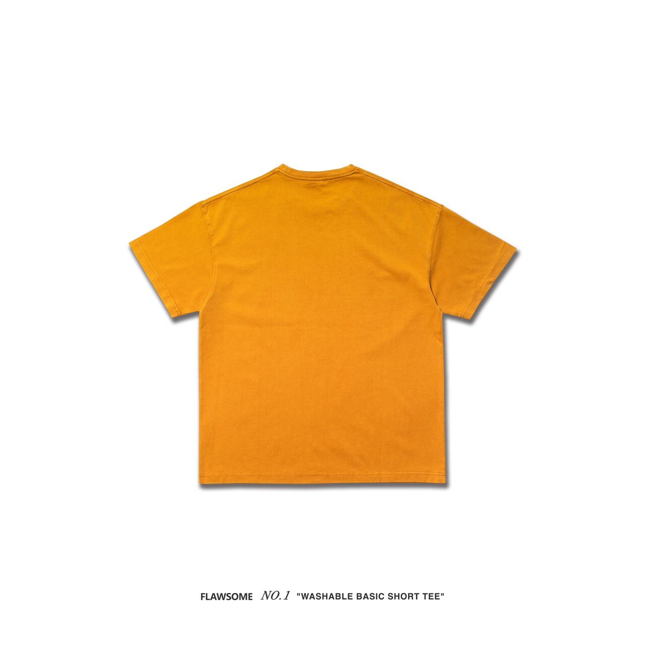 FLAWSOME NO.1 "WASHABLE BASIC SHORT TEE"黃