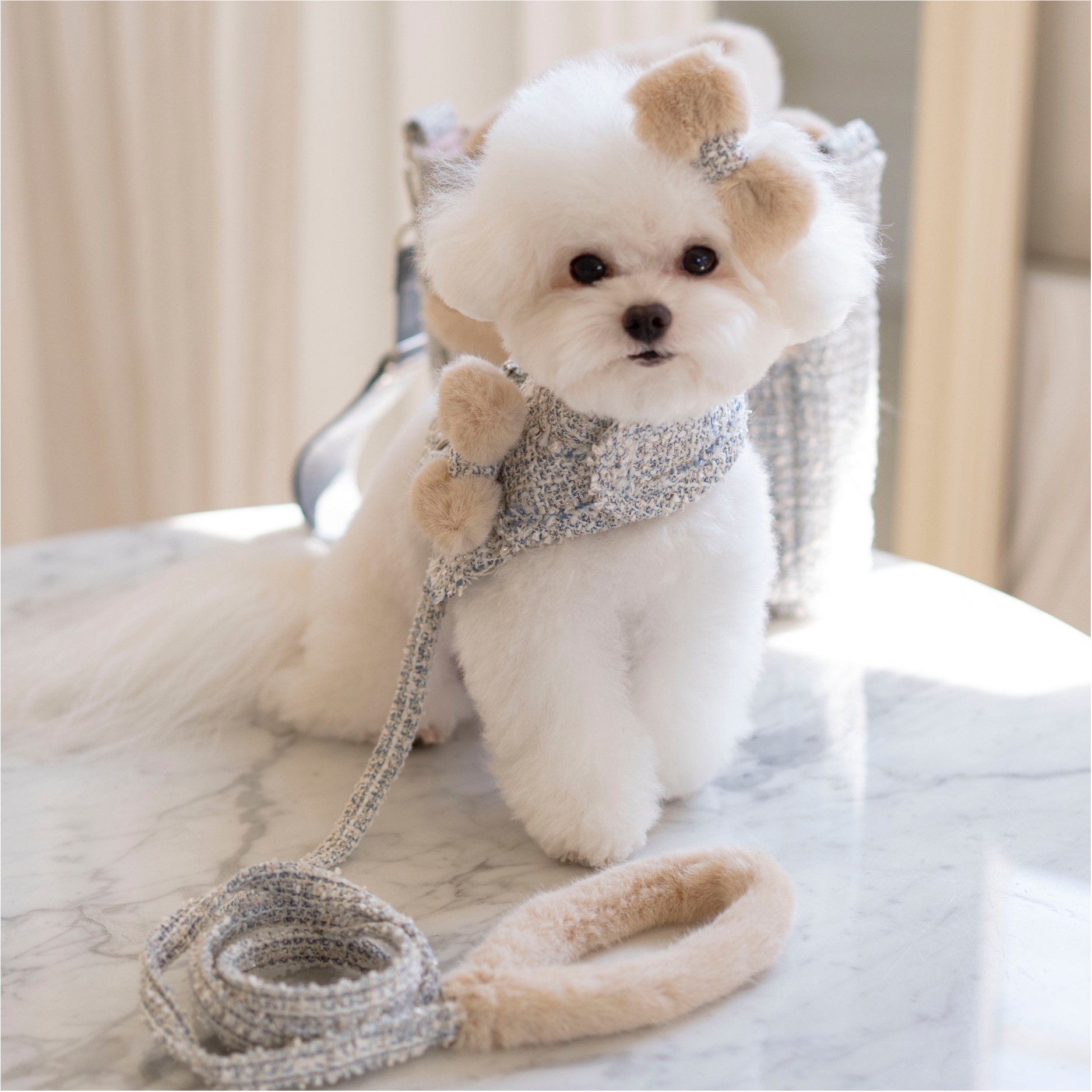 OPAAAP 毛毛蝴蝶結髮夾