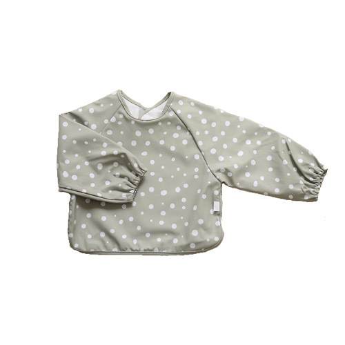 圍兜斗篷 - 綠色波點