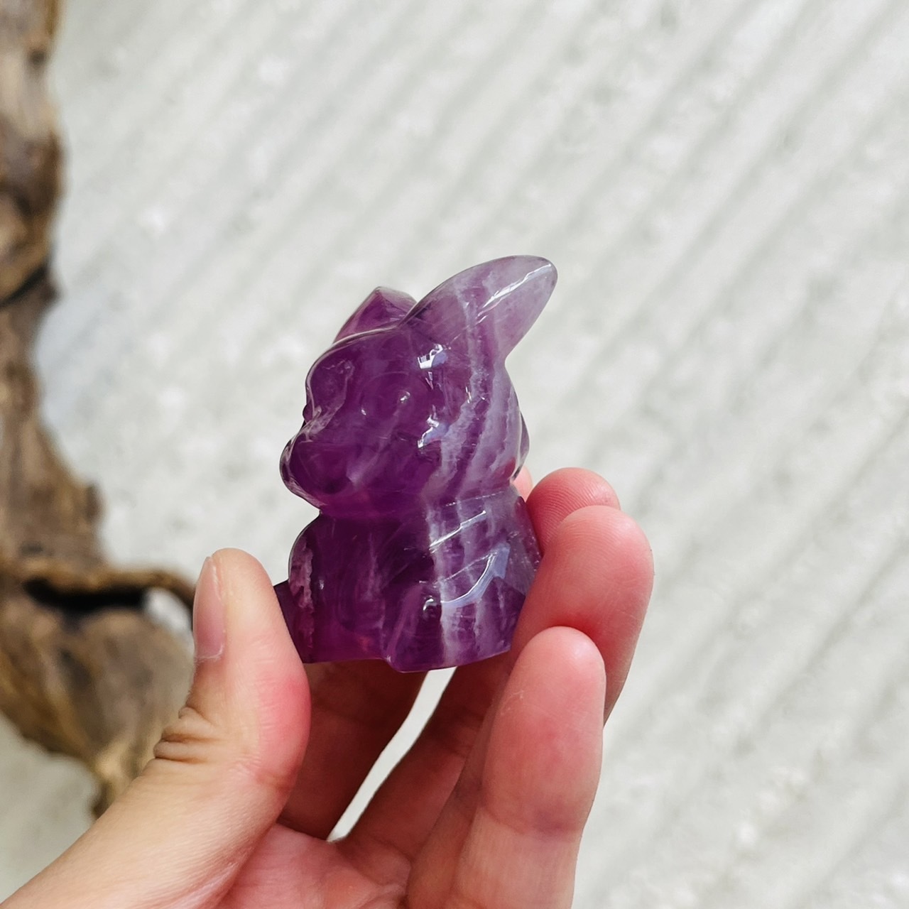 [原石] 螢石皮卡丘 水晶公仔