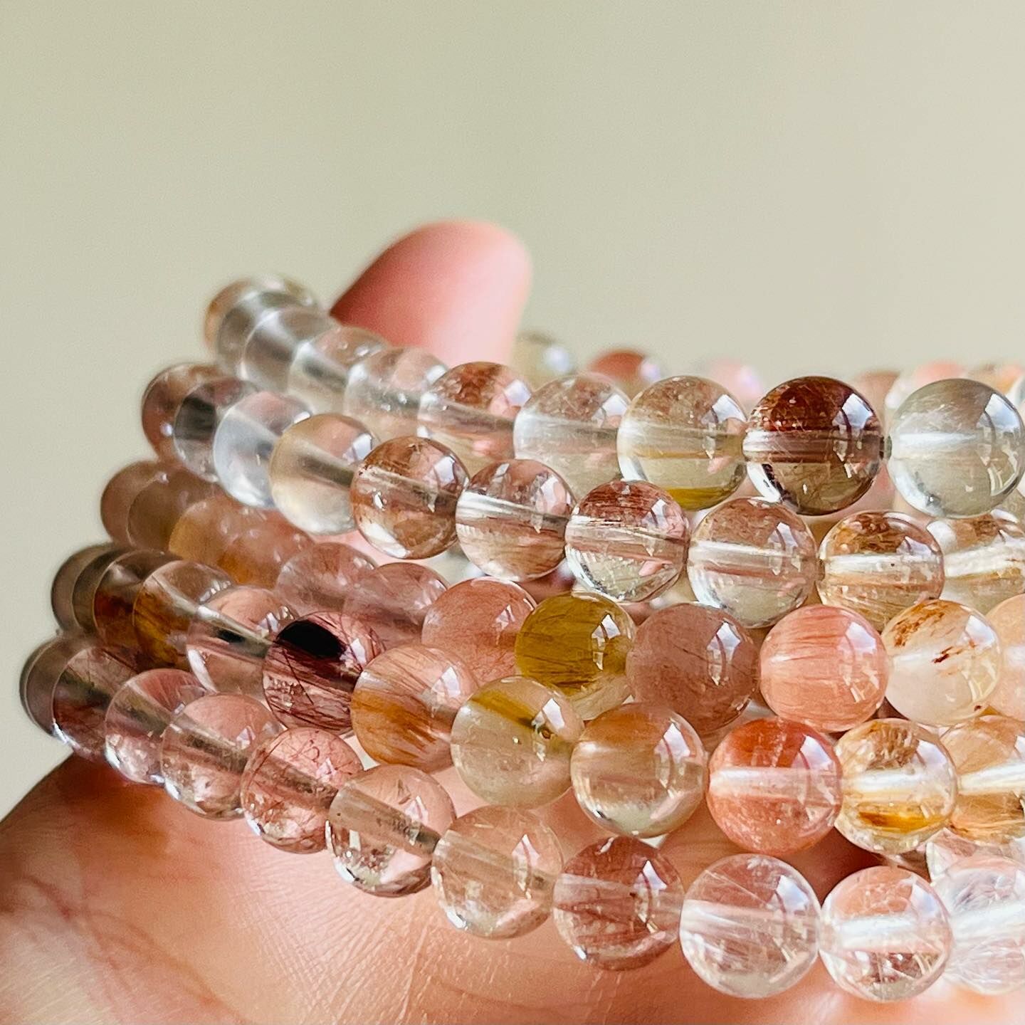 [原石] 紅兔毛 水晶手串